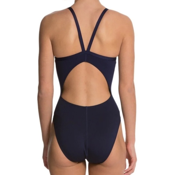 NWT The Finals Swimwear Black One Piece Swimsuit Butterfly Back Swim - Picture 3 of 10